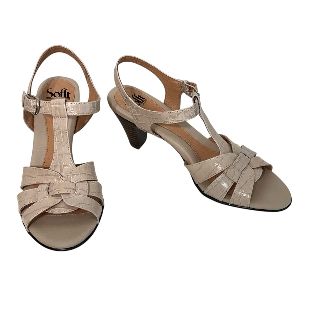 Söfft Shoes - Sabana Ivory Croco Women's Dress Sandals